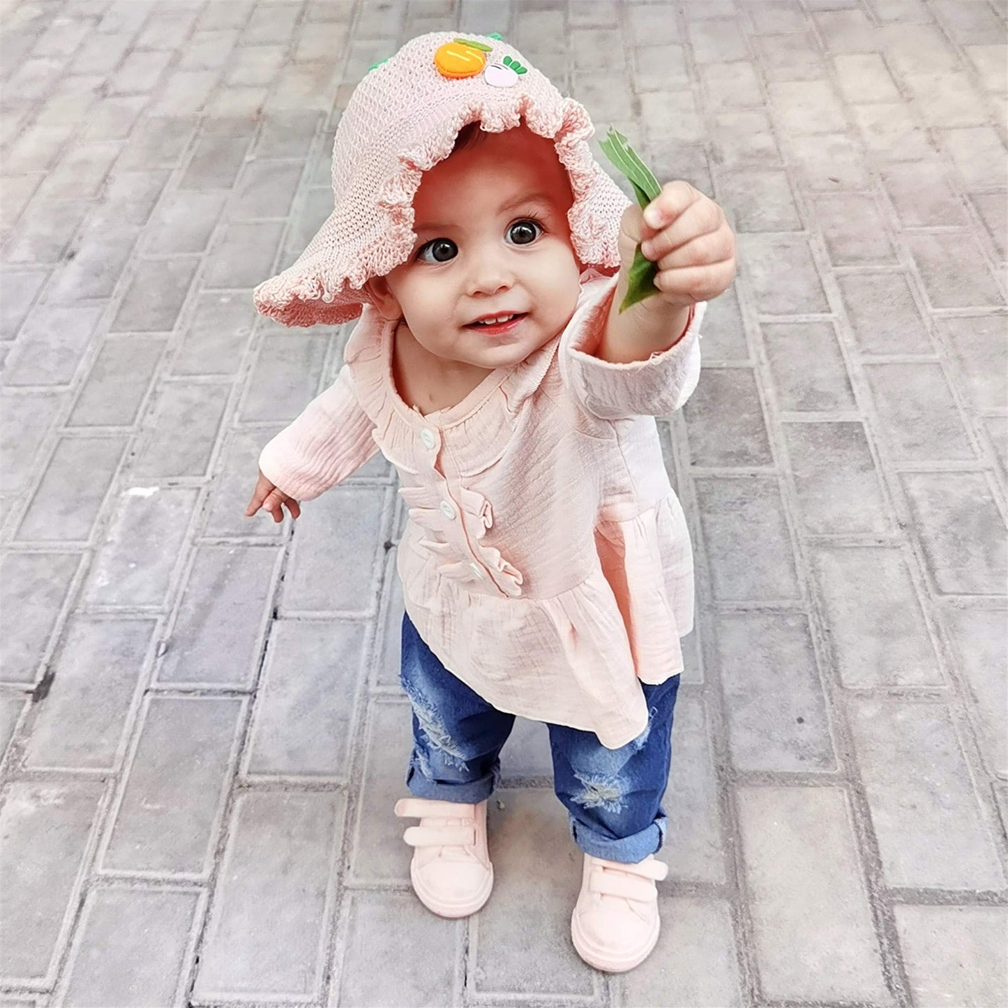 18 Months Girl Clothes Toddler Baby Girl Outfits Ruffle Long Sleeve Top Ripped Denim Jeans Pant Boutique Baby Girl Clothes 18-24