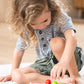 PlanToys Creative Wooden Peg Board With 3 Double Sided Cards (5399) | Sustainably Made from Rubberwood and Non-Toxic Paints and