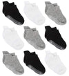 Zaples Baby Non Slip Grip Ankle Socks With Non Skid Soles For Infants Toddlers Kids Boys Girls, Assorted 9 Pack, 12-36 Months