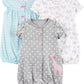 Simple Joys by Carters Baby 3-pack Snap-up Rompers, blue swan/white floral/grey dot, 24 Months