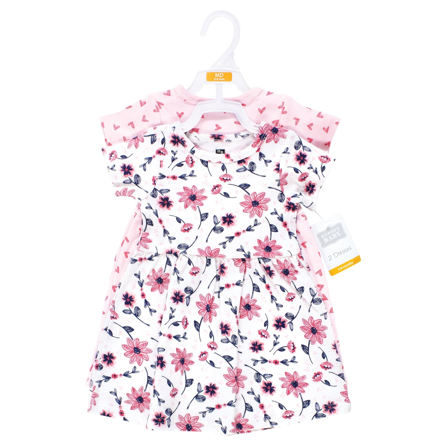 Hudson Baby Baby Girls Cotton Dresses, Botanical, 3-6M (M)