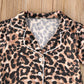 Toddler Baby Kids Satin Pajamas Set, Long Sleeve Button-Down Sleepwear Pjs For Girls (2T, Leopard-Short Sleeve)