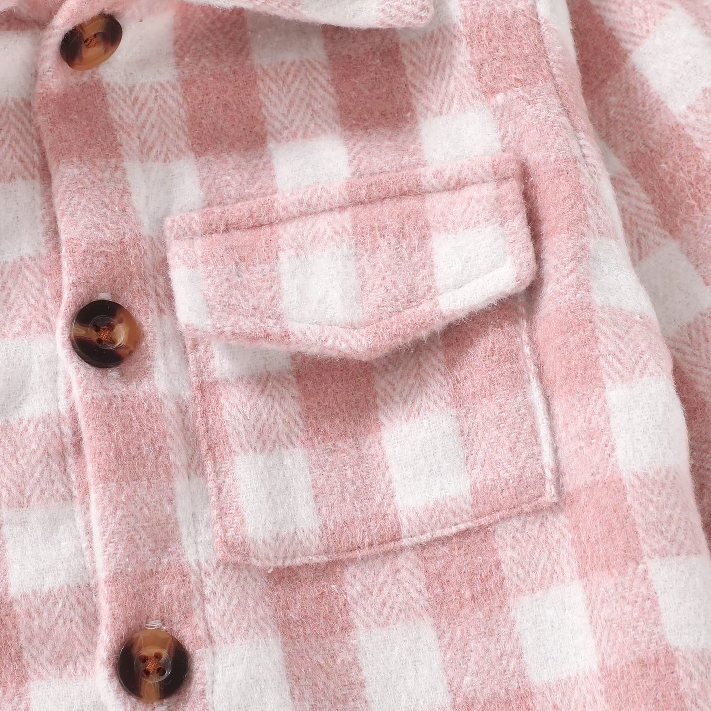 Kids Little Boys Girls Baby Long Sleeve Button Down Red Plaid Flannel Shirt Plaid Girl Boy Nb-6T(3-4T, Pink-A)
