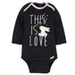 Gerber Baby Girls' 6-Pack Long-Sleeve Onesies Bodysuits, Bunny, 3-6 Months