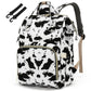 Yusudan Cow Print Diaper Bag Backpack for Baby Girls, Mom Waterproof Large Nappy Bags for Women