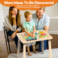 Himold Activity Table for Kids 6-36 Months, 9 in 1 Wooden Montessori Toys with Bead Maze Shape Sorter Train Toy, Baby Sensory Ta