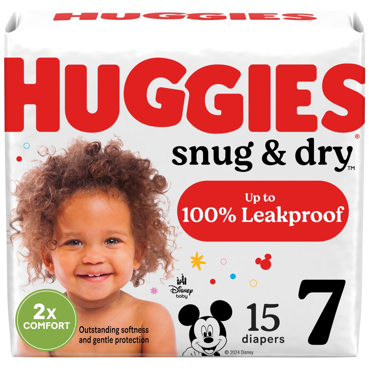 Huggies Size 7 Diapers, Snug & Dry Baby Diapers, Size 7 (41+ Lbs), 15 Count, Packaging May Vary