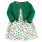 Hudson Baby Baby Girls Cotton And Cardigan Set Casual Dress, St Patricks Rainbow, 5T Us