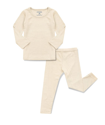 Avauma Baby Boys Girls Pajama Set Kids Toddler Snug Fit Ribbed Sleepwear Pjs For Daily Life Style (8 Years/Beige(L))