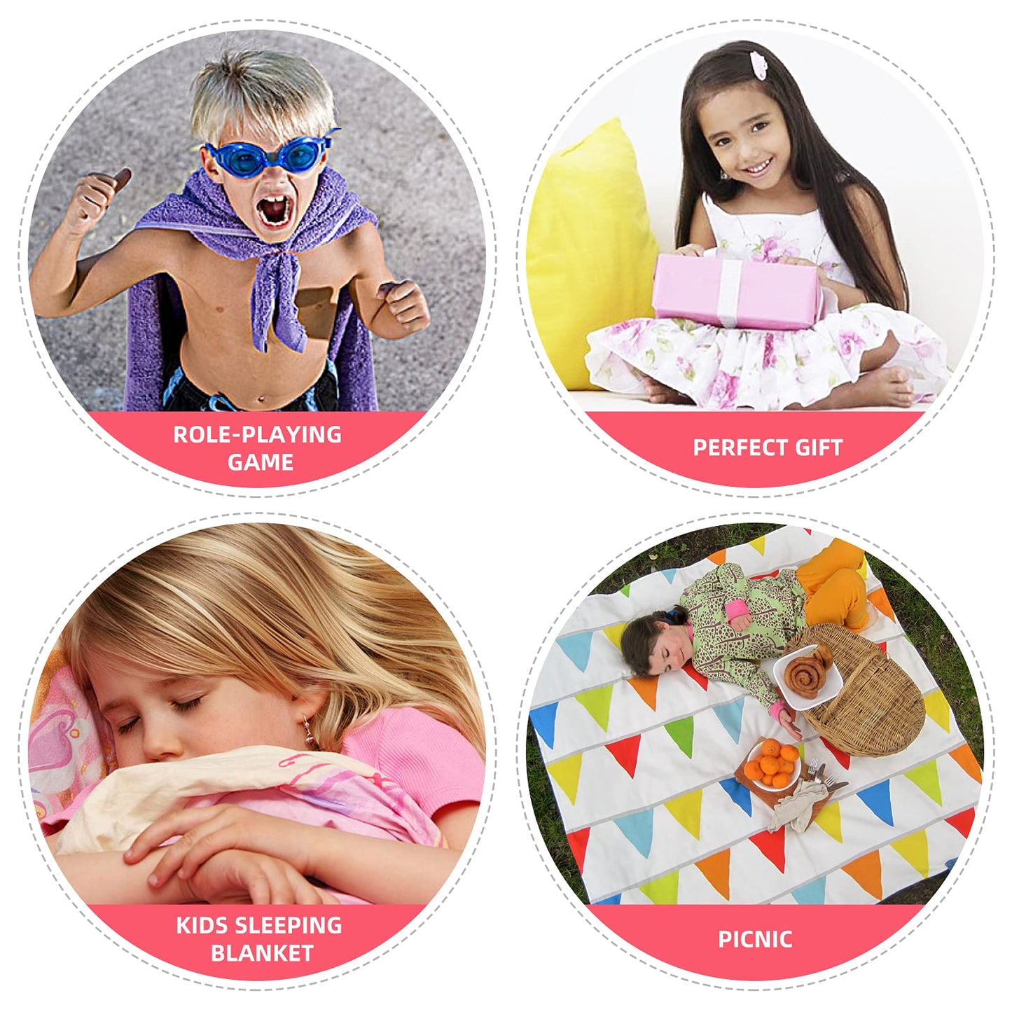 Bangsaur Kids Towels With Hood, Oversize Bath Pool Swiming Towel Wrap Toddlers Girls Baby 3-12 Years Cotton Changing Robe Star M