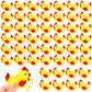 Silipull 50 Pcs Yellow Rubber Chicken Squeak Mini Rubber Chicks Squeezable Squeaky Toy Chicken Noisemaker for Shower Bath Birthd