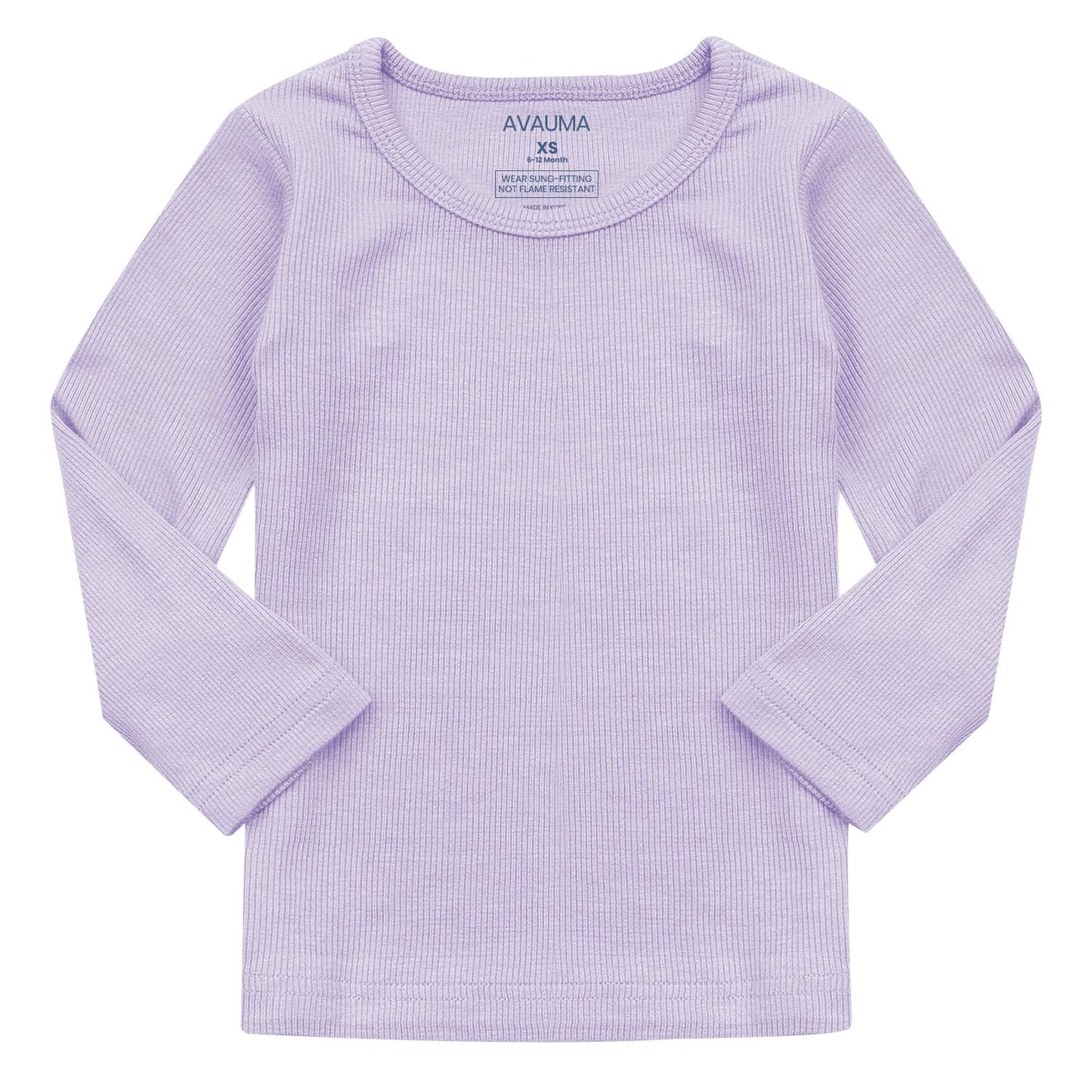 Avauma Baby Boys Girls Pajama Set Kids Toddler Snug Fit Ribbed Sleepwear Pjs For Daily Life Style (Jm/Light Purple(L))