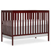 Dream On Me Synergy 5-in-1 Convertible Full-Size Baby Crib - Cherry, Greenguard Gold & JPMA Certified, Converts to Toddler Bed, 