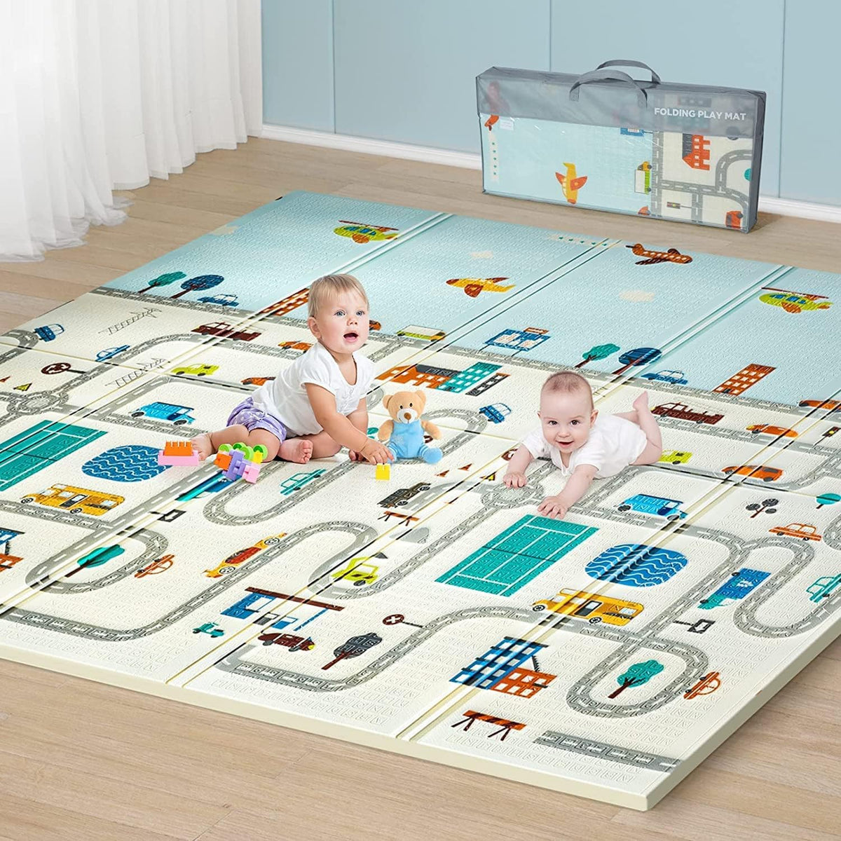 Ucravo Play Mat For Babies 0 To 12 Months Baby Mats For Floor Large Foldable Play Mattress For Babies, Baby Play Mat For 0 To 2 