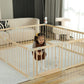Conababy Baby Playpen Play Fence Gate Play Pen Wood Large,Playpens for Babies and Toddlers Kids Indoor,Baby Play Yards Gym Area,