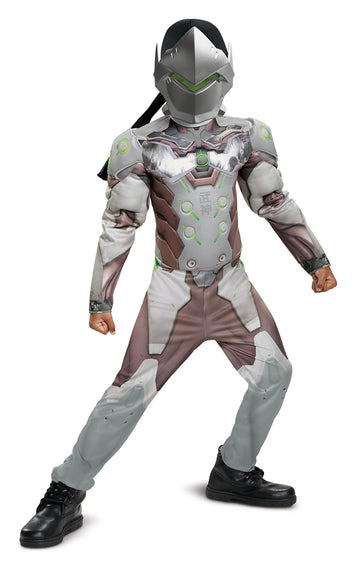 Disguise Genji Classic Muscle Child Costume, Gray, Medium (7-8)