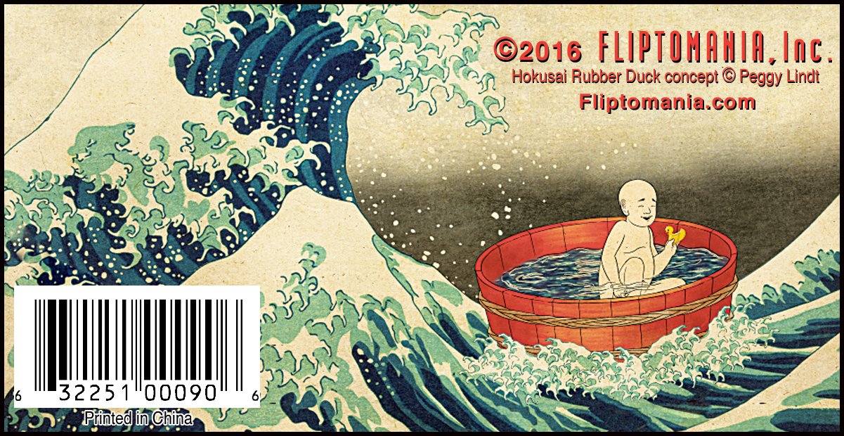 Fliptomania Hokusai Ducky Flipbook: The Wave Meets The Ducky