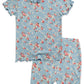 Vaenait Baby Short Sleeve Summer Sleepwear Pajamas 2Pcs Set Shirring Lacy Blue-Short L