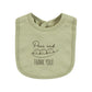 Touched By Nature Unisex Baby Organic Cotton Bibs, Peas And Thank You, One Size