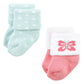 Hudson Baby Unisex Baby Cotton Rich Newborn And Terry Socks, Pastel Butterfly, 0-6 Months