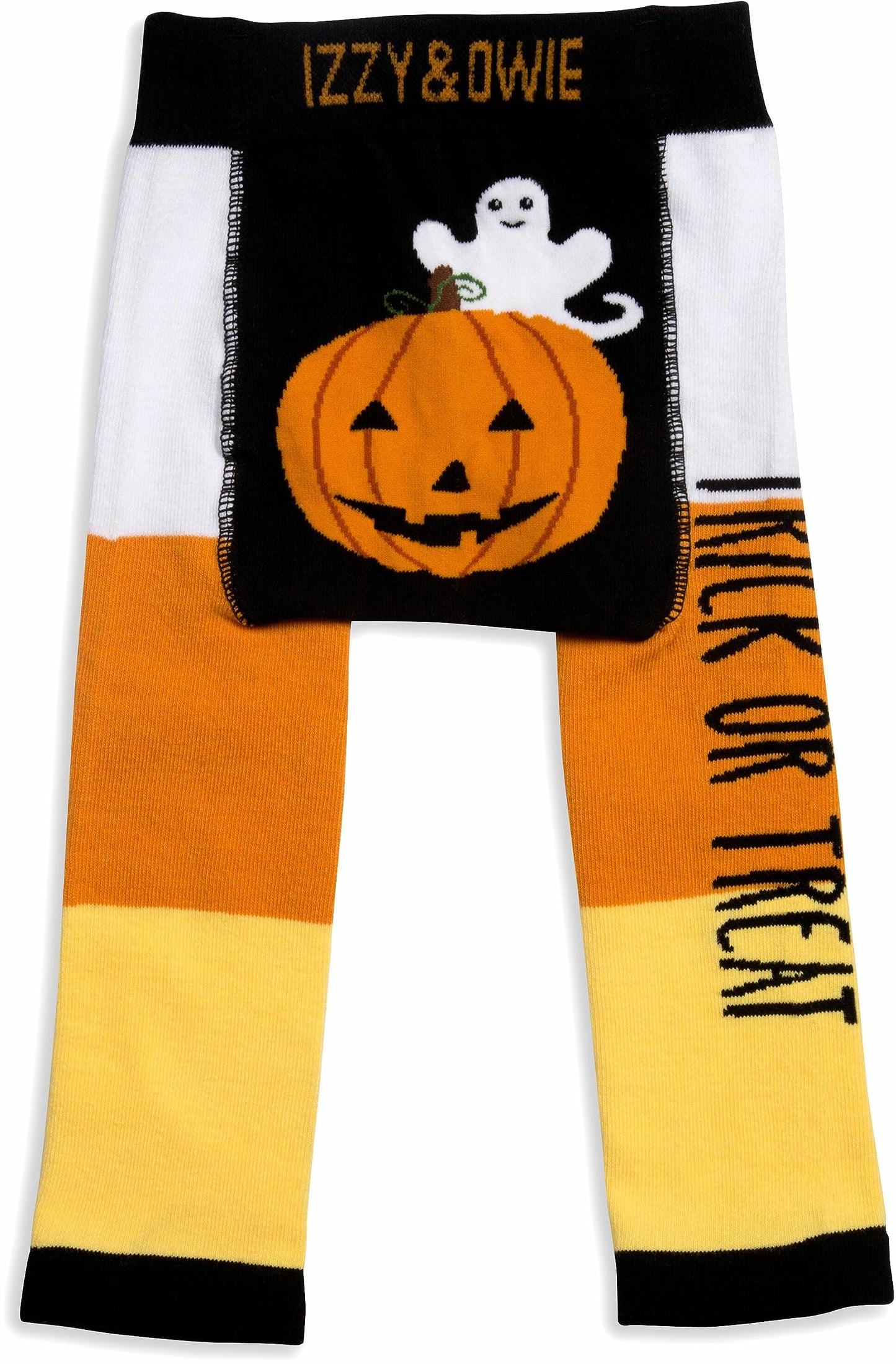 Pavilion Gift Company Izzy & Owie-Trick Or Treat Halloween 12-24 Month Unisex Baby Leggings, Orange, 12-24 M