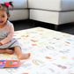 Cushmat Stylish Reversible Foam Play Mat (Large, Alpha - Palm Char) - Soft, Waterproof, Durable Play Mat For Infants, Babies, To