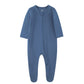 O2 Baby Baby Boys Girls Organic Cotton Zip Front Sleeper Pajamas, Footed Sleep  'N Play(3-6 Months, Blue Ashes)