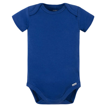 Gerber Baby 5 Pack Onesies Multi-Packs Bundle Interlock 180 Gsm, Blue, 12 Months