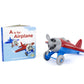 Green Toys Airplane & Board Book (color may vary)