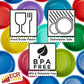Ecr4Kids My First Meal Pal Divided Plates, Kids Plastic Tableware, Stackable And Dishwasher Safe, Stackable Dinner Plates For Ba