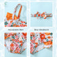 Mioglrie Toddler Baby 3T Swimsuit Girl 4T Bathing Suit Girls One Piece Swimwear Orange Floral Summer Beach Swim Suit