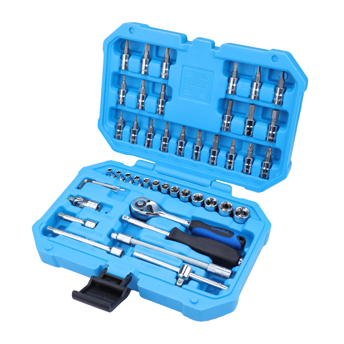 Taparia Sa46 Steel Socket Set (Blue, 46Pieces)