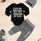 Baby Boy Clothes 0-3 Months Fall Winter Outfits Cooler Version Of Dad Print Romper Long Pants Hats Cute Boy Baby Clothes Outfits