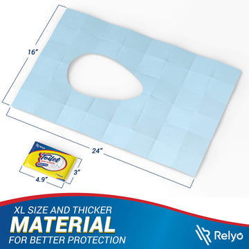 Toilet Seat Covers Disposable 100% Waterproof (20 Pack) - Xl Disposable Toilet Seat Covers For Adults And Kids Potty Training -