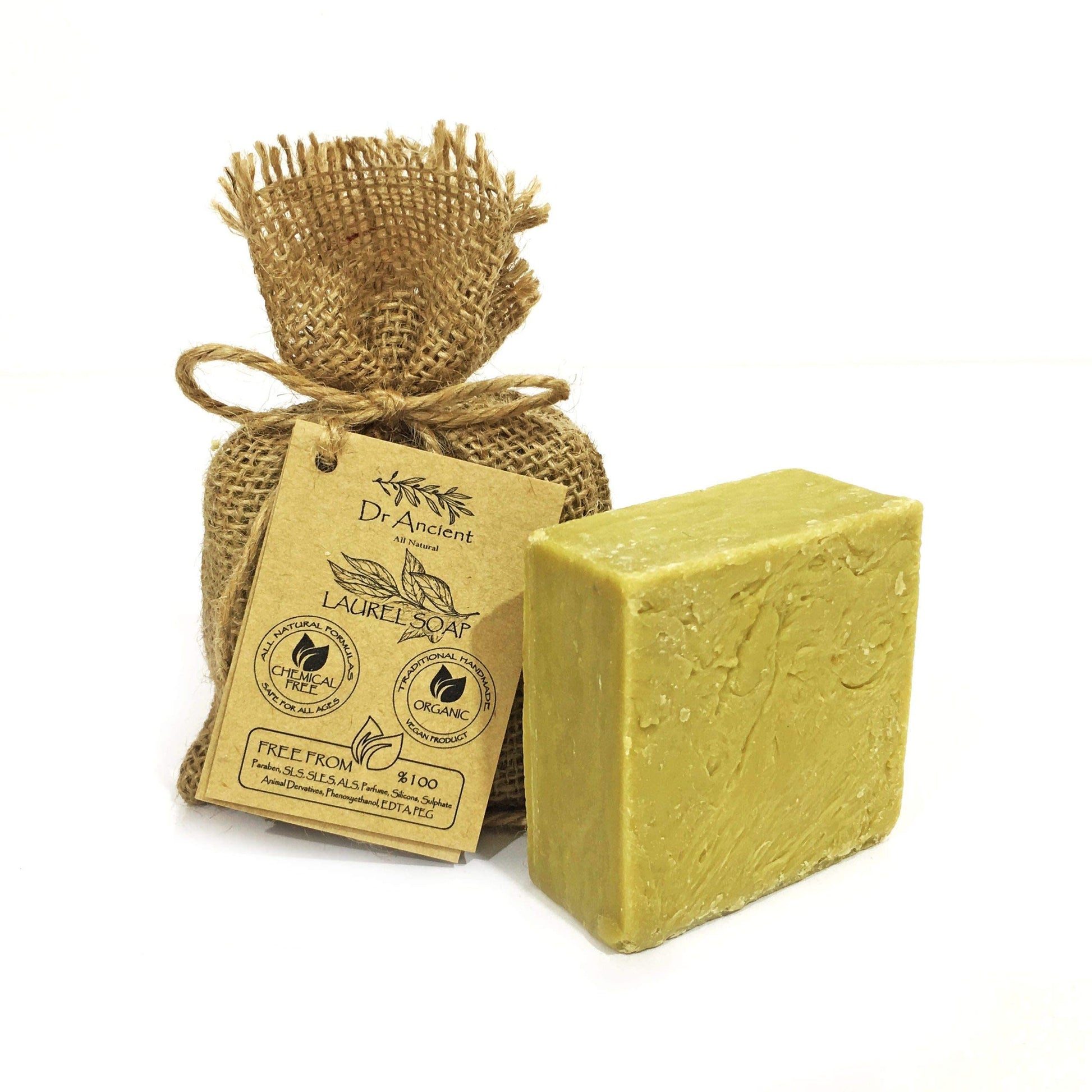 Dr.Ancient Bittim Soap + Aleppo Soap Organic Natural Vegan Traditional Handmade Antique - Absolutely No Chemicals!