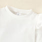 Opawo Toddler Girl Shirts Ruffle Long Sleeve Baby Tee Tops, Ribbed Toddler Girl Blouse, Fall Baby Girl Clothes 2-Pack 12M-4T(Bla