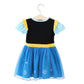 Dressy Daisy Ice Princess Dress Up Clothes Halloween Fancy Party Tulle Skirt Summer Outfit With Cape For Toddler Girls Size 5T,