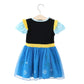 Dressy Daisy Ice Princess Dress Up Clothes Halloween Fancy Party Tulle Skirt Summer Outfit With Cape For Baby Girls Size 6-12 Mo