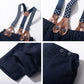 Yilaku Baby Boys Clothes Toddlers Dress Outfits Cotton Shirt + Bow Tie + Suspender Pants 4 Piece Infant Gentleman Suits (3-6 Mon