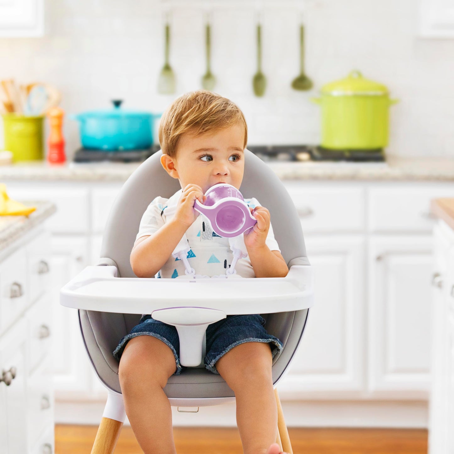 Munchkin Gentle Transition Sippy Trainer Cup, 4 Ounce, 2 Pack, Purple