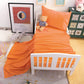 Ntbay Toddler Sheet Set - 3-Piece Microfiber Crib Sheet Set - Flat Sheet, Fitted Sheet, Pillowcase - Solid Toddler Bedding, Oran