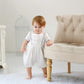 Glamulice White Infant Baby Boy Christening Baptism Outfit Christening Romper Baptism Clothes 6-12 Newborn Formal Party Baptism