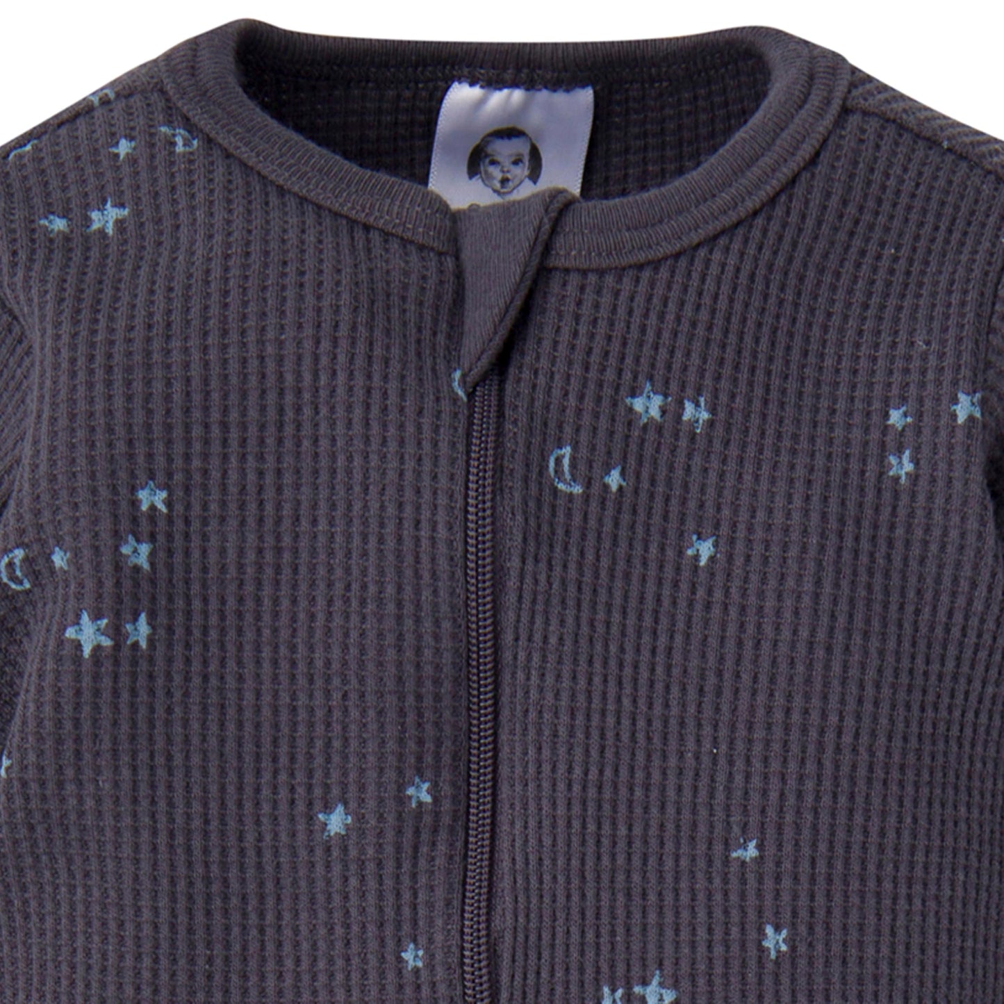 Gerber Baby Unisex 2-Pack 2-Way Zip Thermal Footed Sleep 'N Play, Foxes, 0-3 Months