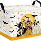 BOOHIT Large Halloween Themed Candy Gift Boo Basket for Kids Baby Personalized Adults Storage Bin Fall Decor(Cat Bat)