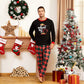 Iffei Christmas Pajamas For Family Matching Pj'S Sets With Letter Elf Printed Long Sleeve Tee And Plaid Bottom With Pocket 3-6Mo