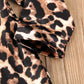 Toddler Baby Kids Satin Pajamas Set, Long Sleeve Button-Down Sleepwear Pjs For Girls (2T, Leopard)
