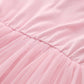 Twkioue Kids Girl Summer Ruffle Sleeve Tutu Tulle Fluffy Party Birthday Dresses 817 Pink 90