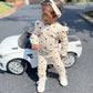 Fullfamous Infant Baby Girl Clothes Outfits,Fall Winter Romper Christmas Clothing Set 9-12 Months Ecru Heart