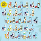 Baby Washcloth - 30 Pack Of Flannel Newborn Washcloths - 100% Cotton - Fun, Colorful Designs - Reusable - Washable - 7X10 Inch I