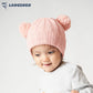 Langzhen Winter Warm Knitted Baby Hats For Girls Pom Pom Kid Toddler Boys Beanies Cap With Fleece Lining (Pink*,48-50Cm)